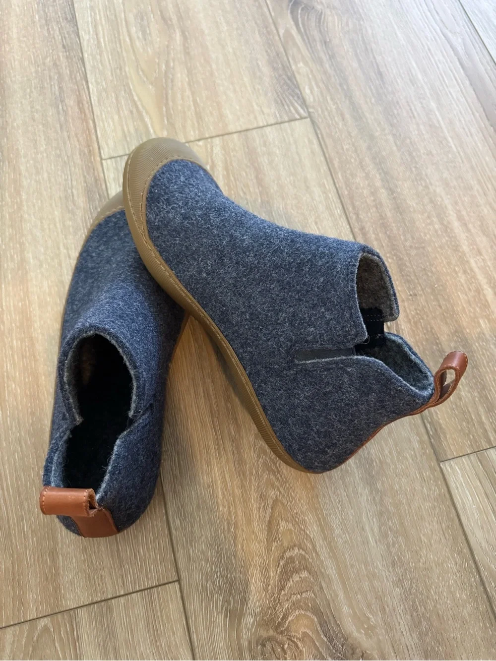 Huckberry Grey Wool Size US 10 Men's Outdoor Slipper Boot Made In Portugal